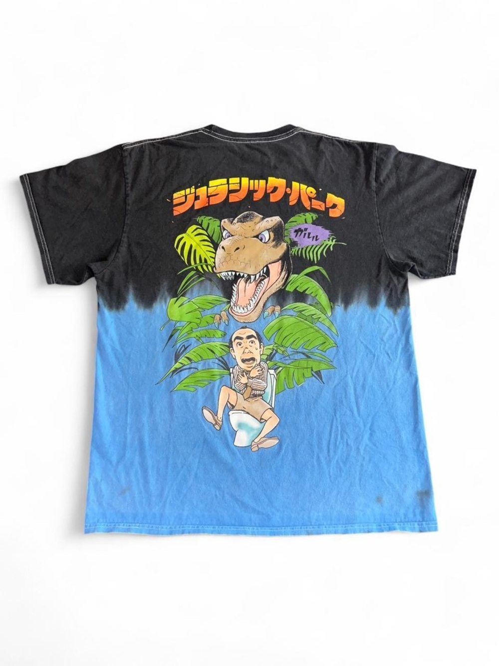 Rare Vintage Universal Studios Jurassic Park Graphic Tee Shirt T-Rex Japanese L